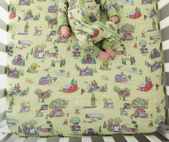 BERENSTAIN BEARS® Bamboo Crib Sheet, Bear Country Map Crib Sheet