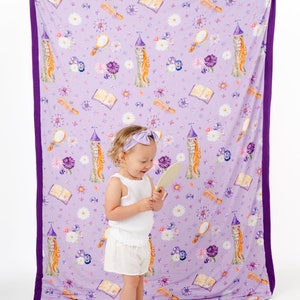 RAPUNZEL Bamboo QUILT for Toddlers Kids, Princess Toddler Bed Comforter, Super Soft Bamboo Big Blanket, Rapunzel Nursery Bamboo Blanket