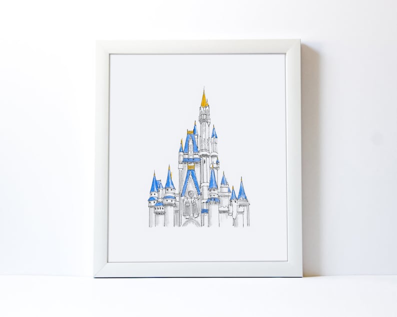 Download Magic Kingdom Watercolor Princess Watercolor Art Disney World Castle Princess Nursery Art Cinderella Castle Art Digital Prints Prints Wearefunnel Com