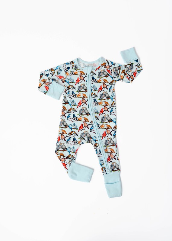 Pyjama b b en bambou LOVE BIRDS pyjama b b avec fermeture