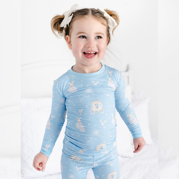 CINDERELLA Bamboo Kids Pajamas, Cinderella Bamboo Kids Pajama Set, Bamboo Kids, 2 Piece Pajama Set, Super Soft Kids Pajamas, Princess PJs