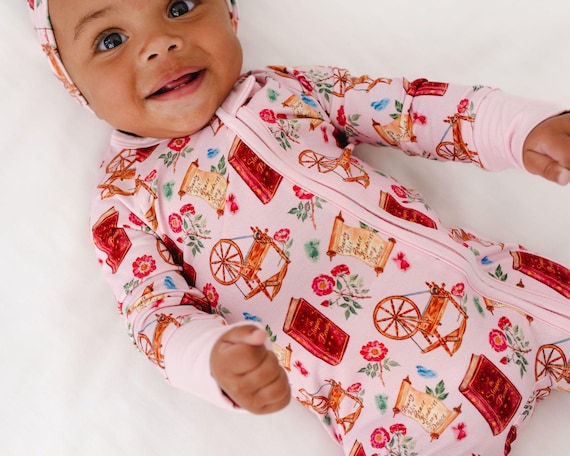 SLEEPING BEAUTY Bamboo Baby Pajamas Princess Baby Pajamas Bamboo Baby Sleepers Zippered Baby Romper Baby Girl Bamboo Pajamas Pink Pjs Etsy