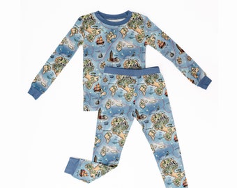 PETER PAN Bamboo Kids Pajamas, Neverland Bamboo Kids Pajama Set, Bamboo Kids, 2 Piece Pajama Set, Super Soft Kids Pajamas