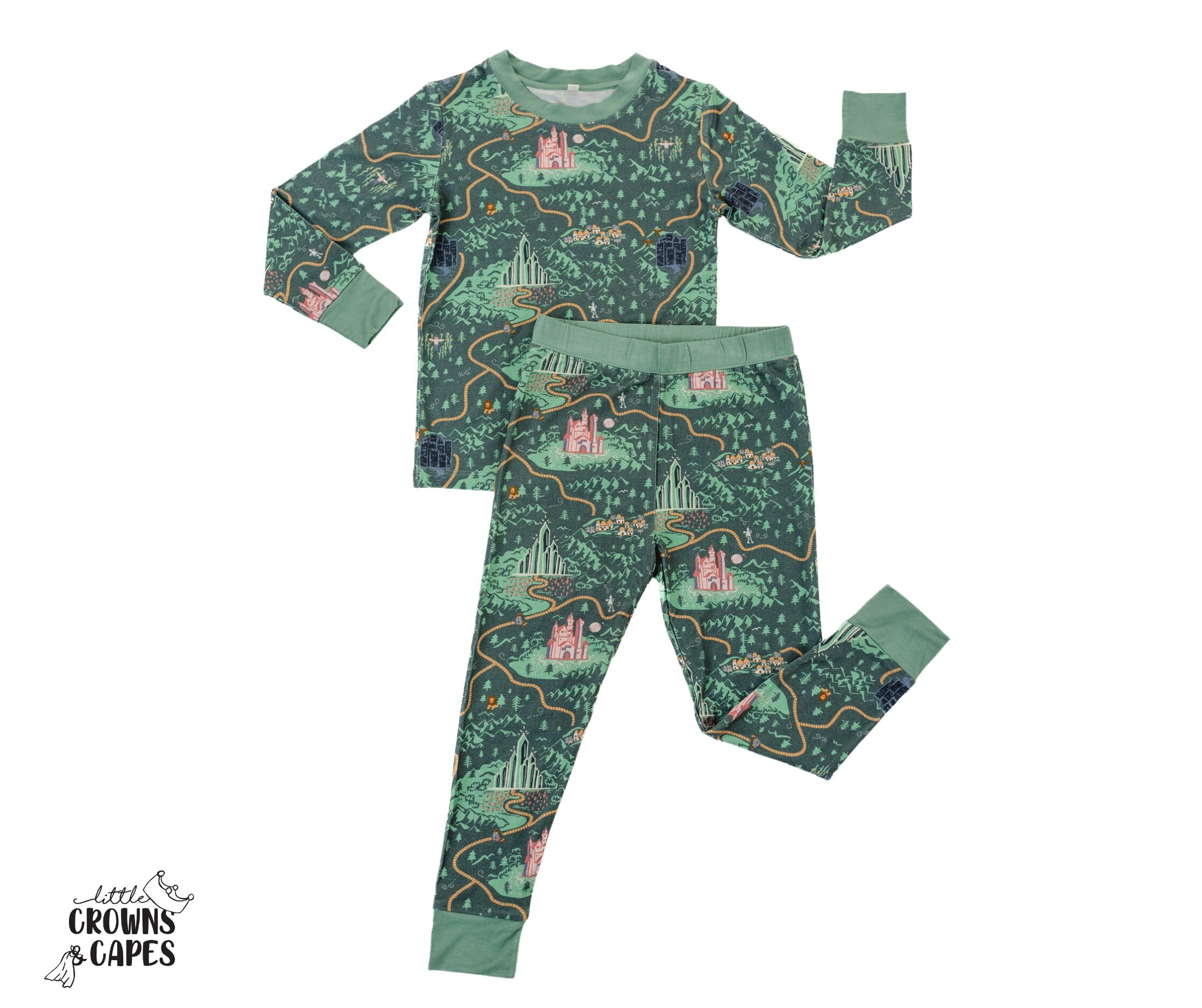 WIZARD OF OZ Bamboo Kids Pajamas, Wizard of Oz Toddler Pajamas, Bamboo Kids  Pajama Set, Bamboo Kids, 2 Piece Pajama Set 