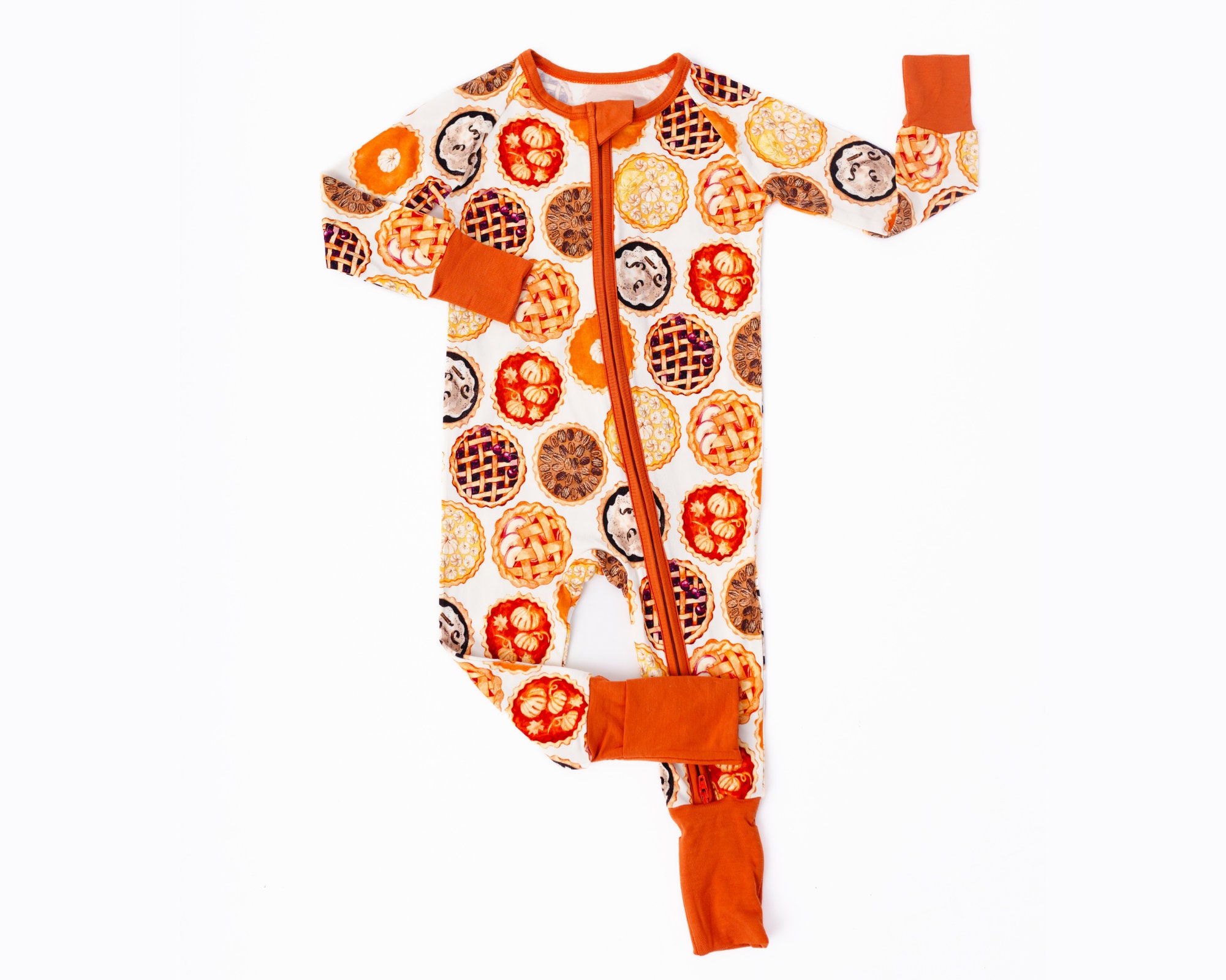 Thanksgiving footie online pajamas