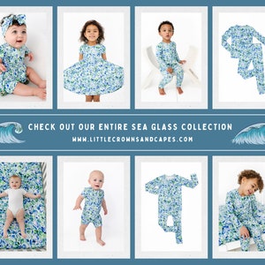 Bamboo Zippy Baby Pajamas, Sea Glass Baby Bamboo Baby Sleepers, Summer Bamboo Sleeper, Zippered Baby Pajamas, Bamboo Pajamas Double Zippers image 9