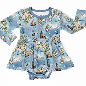 PETER PAN Baby DRESS, Peter Pan Baby Bamboo Outfit Dress, Neverland Baby Outfit, Peter Pan Nursery, Neverland Nursery
