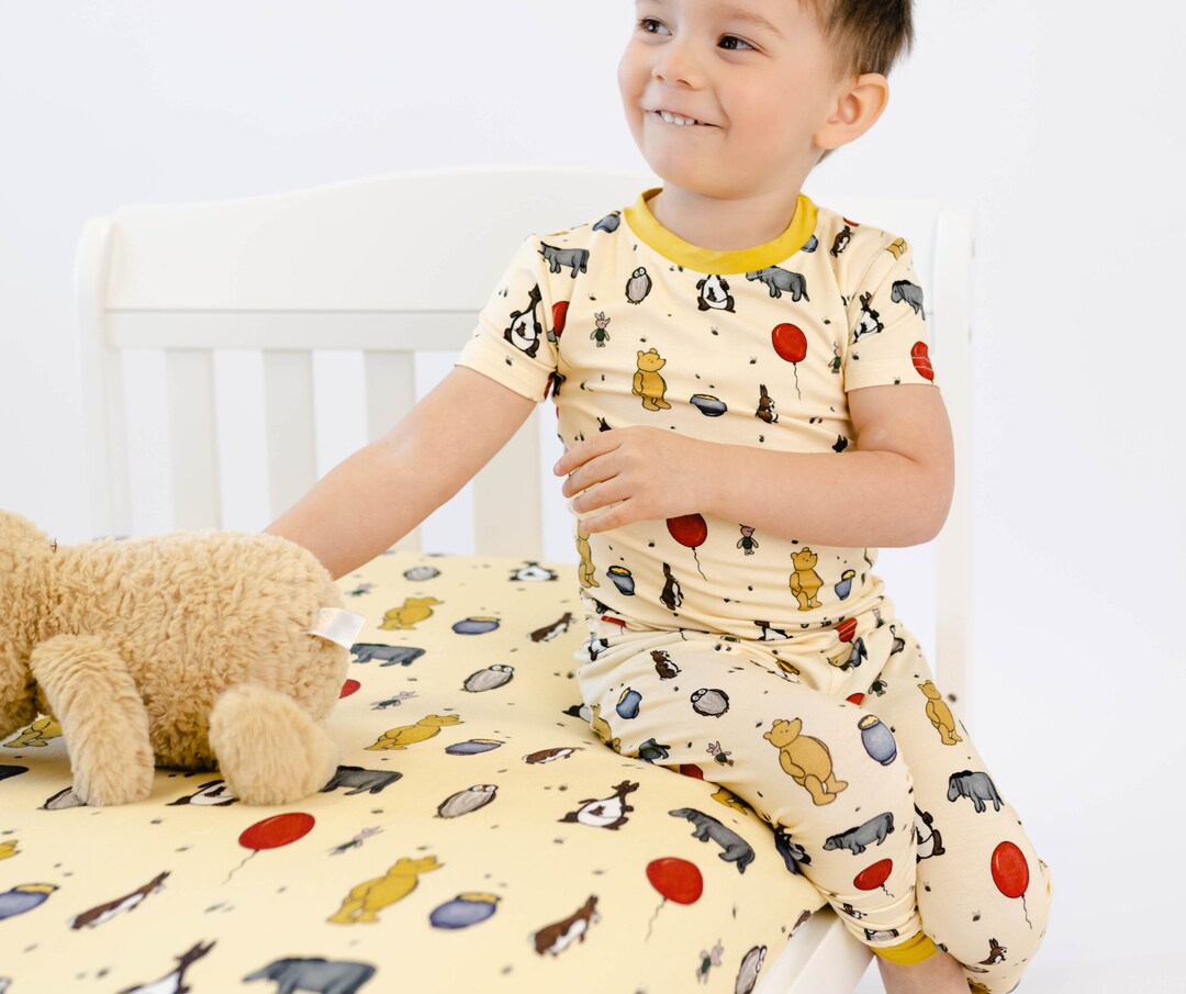 WINNIETHEPOOH Short Sleeve Bamboo Toddler Pajamas Bamboo Etsy