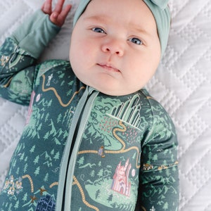 WIZARD OF OZ Bamboo Baby Pajamas, Baby Bamboo Baby Sleepers, Bamboo Baby Romper, Zippered Baby Pajamas, Bamboo Pajamas Double Zippers image 4