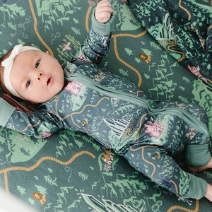 WIZARD OF OZ Bamboo Baby Pajamas, Baby Bamboo Baby Sleepers, Bamboo Baby Romper, Zippered Baby Pajamas, Bamboo Pajamas Double Zippers image 6
