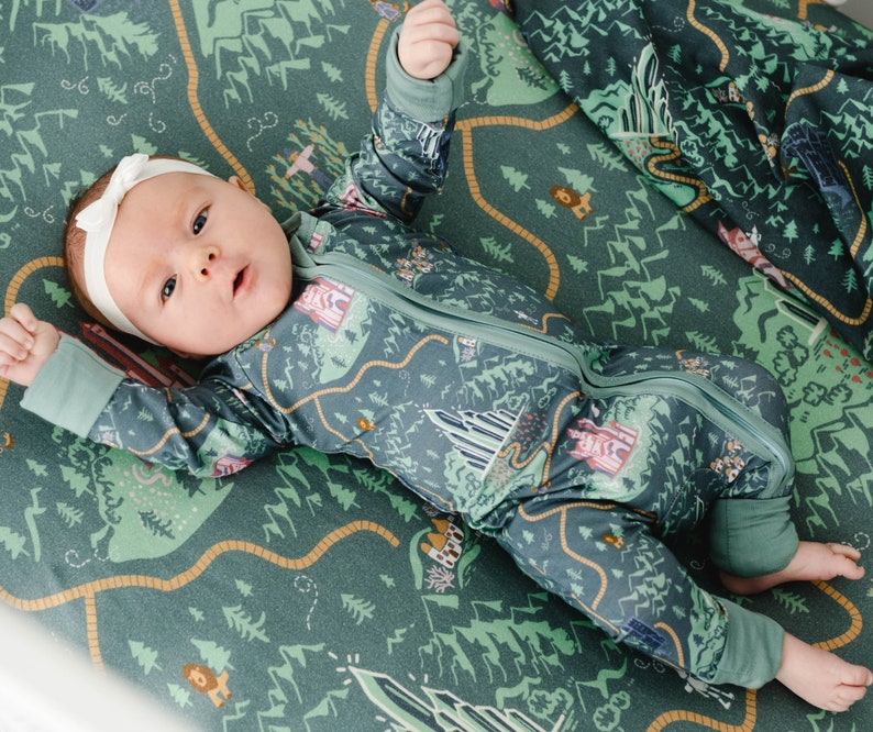 WIZARD OF OZ Bamboo Baby Pajamas, Baby Bamboo Baby Sleepers, Bamboo Baby Romper, Zippered Baby Pajamas, Bamboo Pajamas Double Zippers image 6