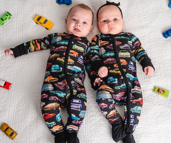 CARS Bamboo BABY Pajamas, Vintage Cars Baby Bamboo Baby Sleepers, Baby Boy  Bamboo Outfit, Zippered Baby Pajamas, Baby Boy Bamboo Romper -  Finland