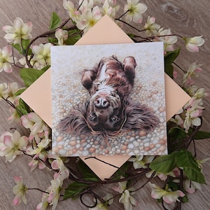 Cocker Spaniel Greeting Card, working cocker spaniel card