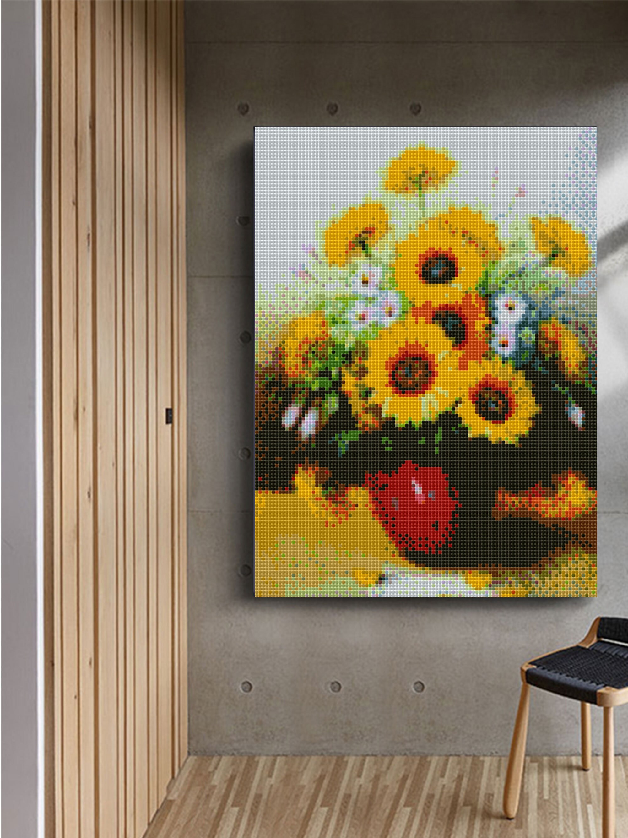 5D Diamond Painting Kit Sunflower Mosaic Art Paint with Full Etsy