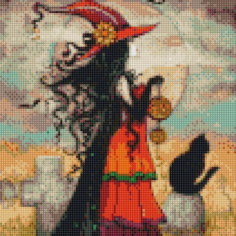 5D Diamond Painting DIY Round Diamond Art Kits Halloween Fantasy Cartoon Diamond Embroidery Full Drill Cross Stitch Home Wall Decoration