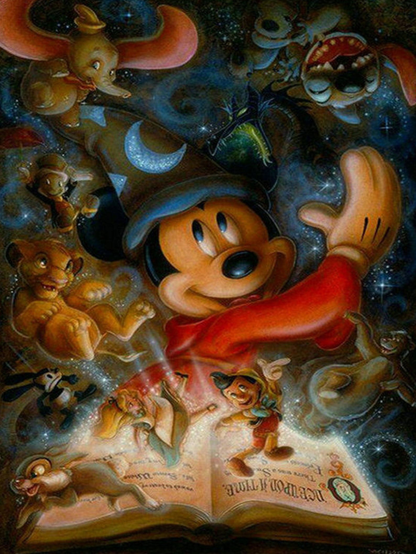 5D Diamond Painting Mickey Mouse Full Round Drill Art Mosaic Etsy