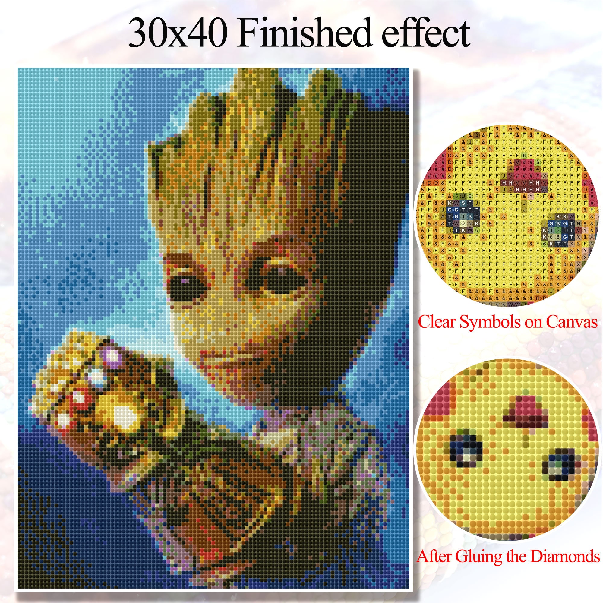 5D Diamond Painting Kit Full Drill Rhinestone Mosaic Canvas Etsy