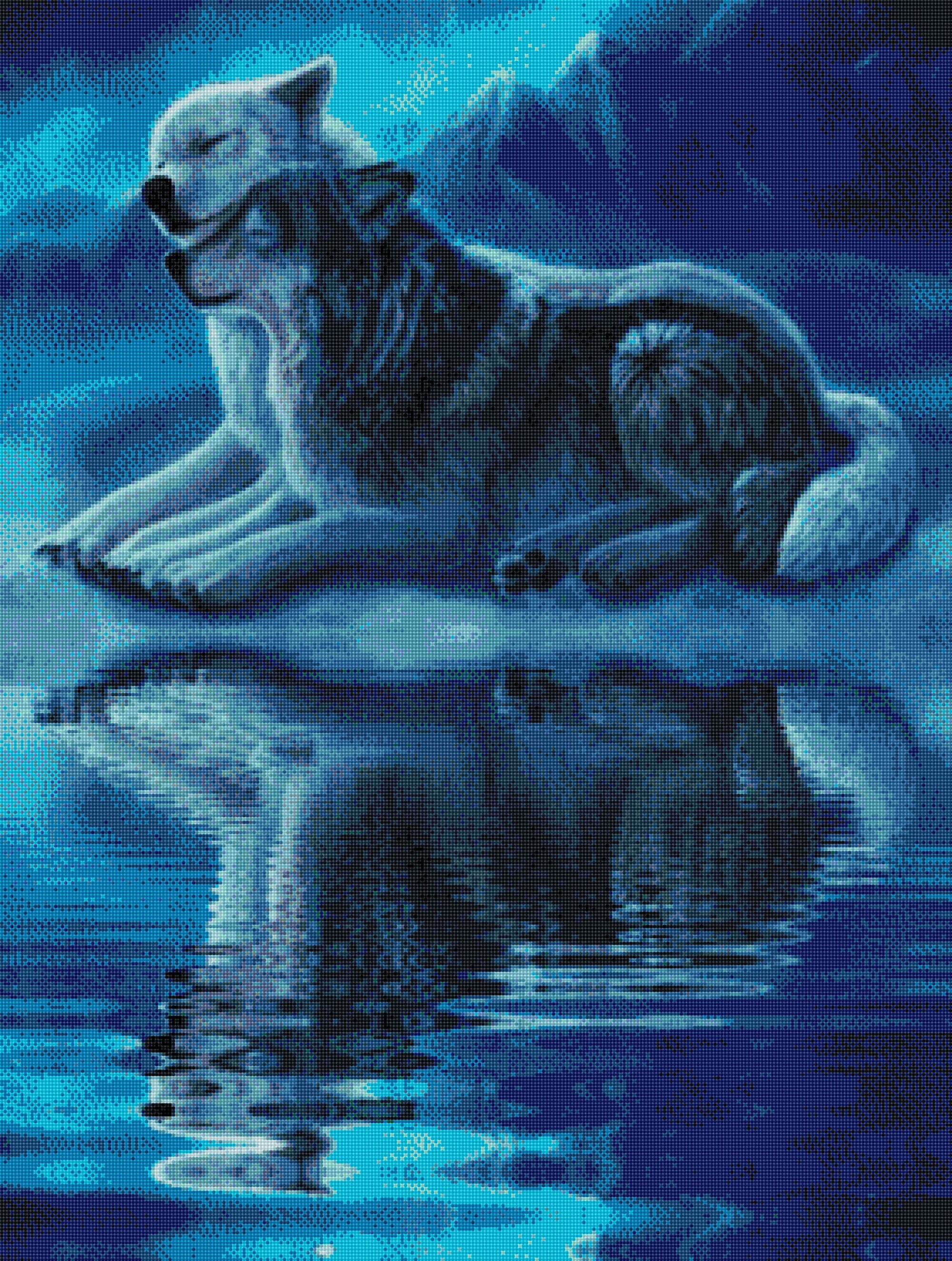 DIY Wolf Diamond Painting KitAnimal 5D Diamond Embroidery Etsy