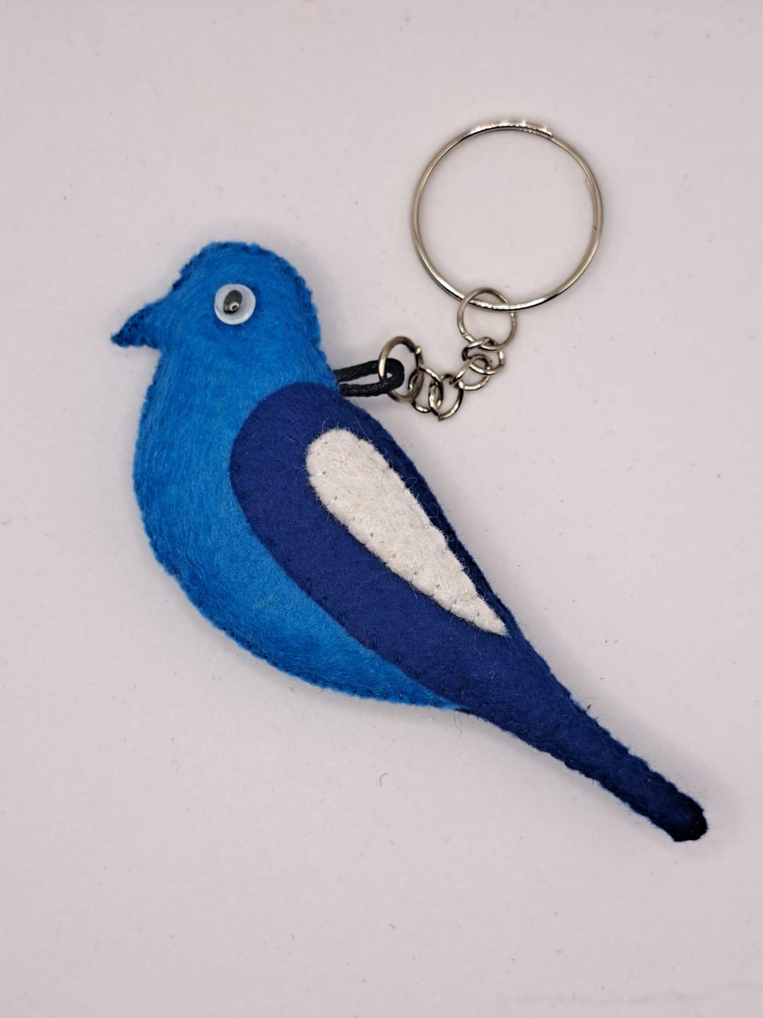 Blue Bird Felt Keychain - Etsy