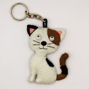 Cat Felt Keychain
