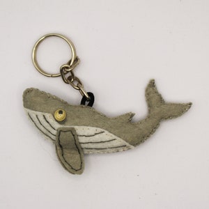 Whale Felt Keychain