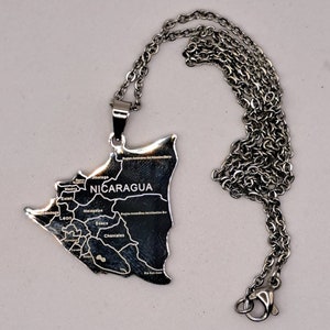 Nicaragua Map Necklace