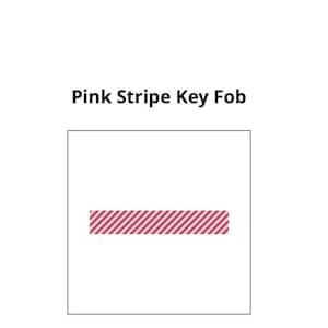 Needlepoint Pattern Key Fob Pink Stripe-Edition