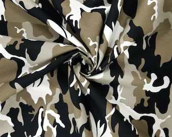 Printed Polycotton Soldier Fabric Military Camouflage Army Urban 45 inches Wide