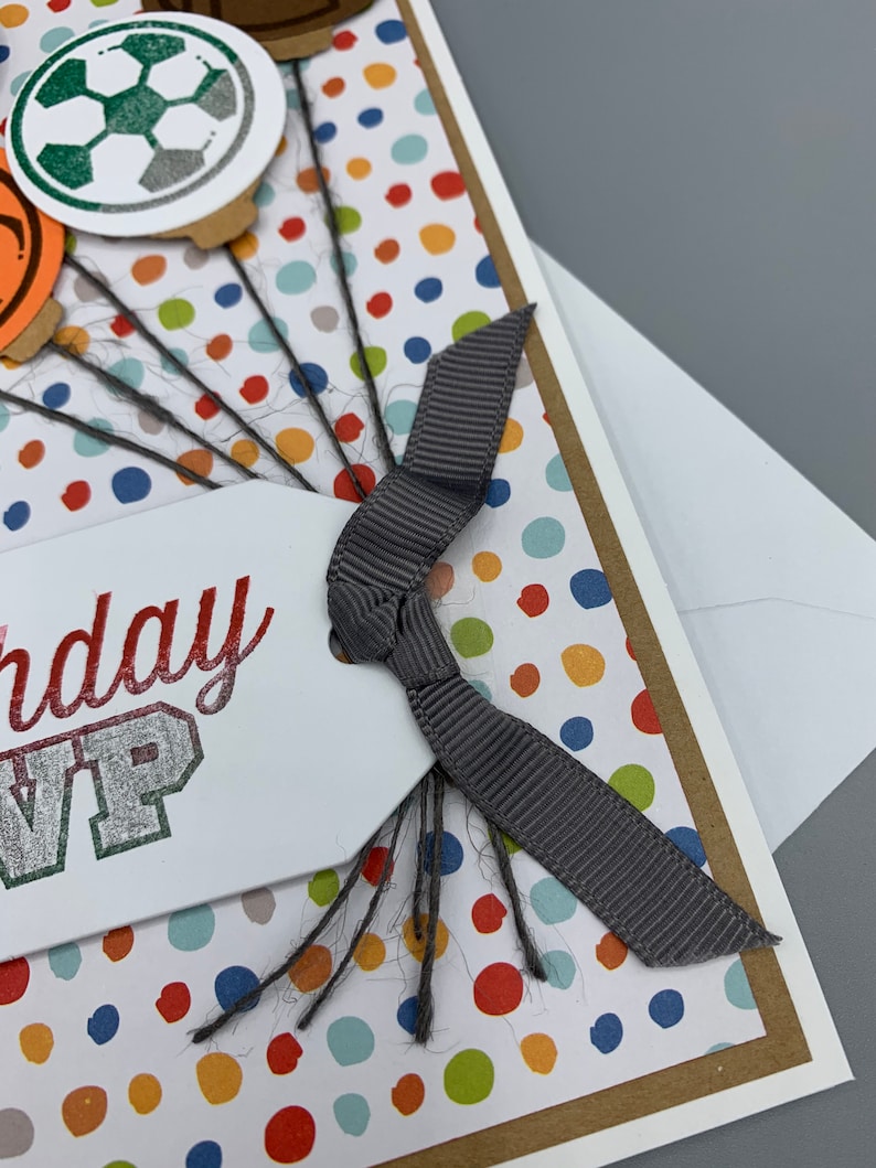 Sports Birthday Card Kids Birthday Handmade Basketball Card Etsy