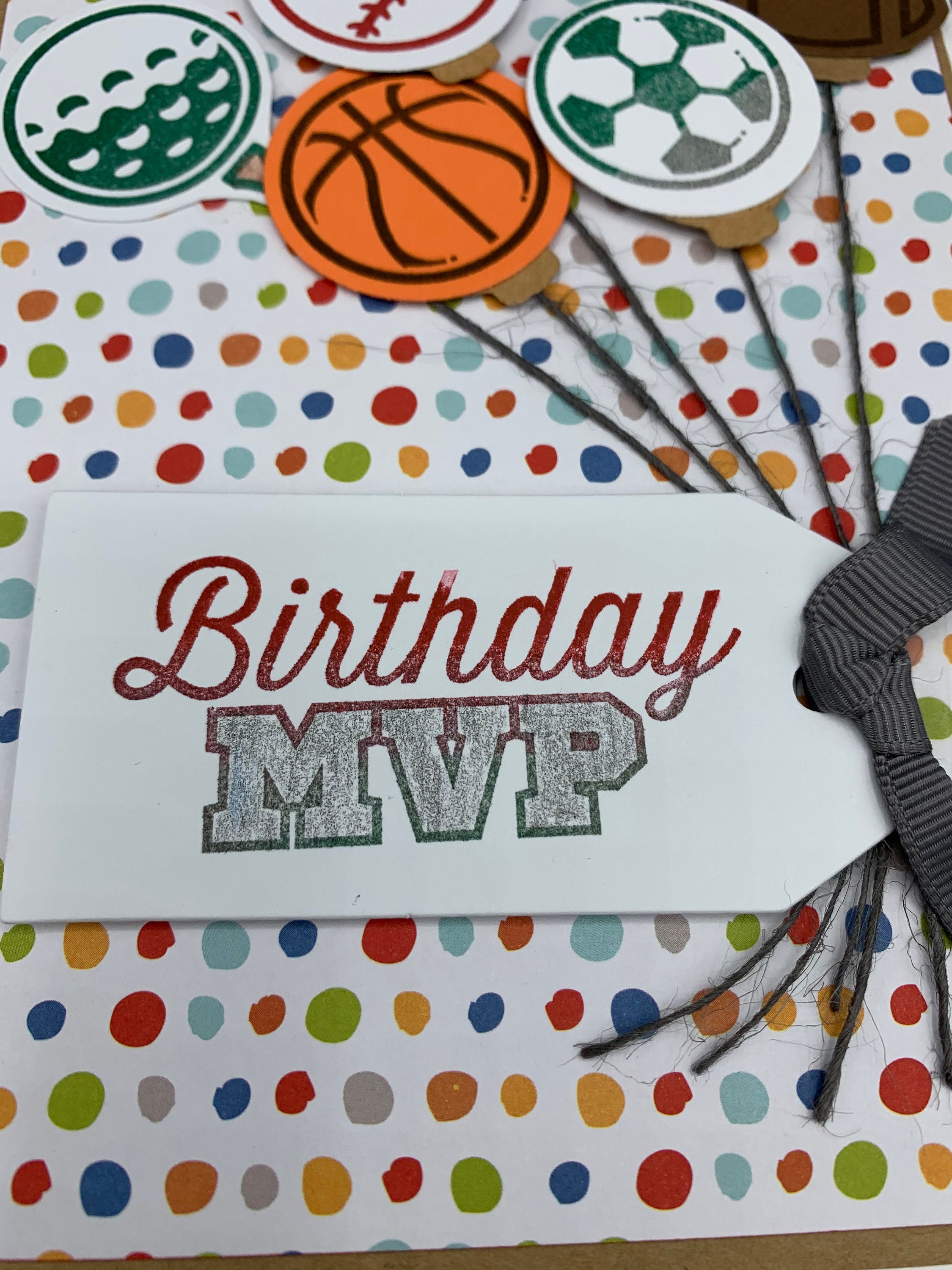 Sports Birthday Card Kids Birthday Handmade Basketball Card | Etsy