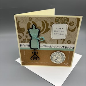 Sewing Themed Birthday Card, Handmade for the Seamstress, Vintage Inspired, You Choose From Four Designs