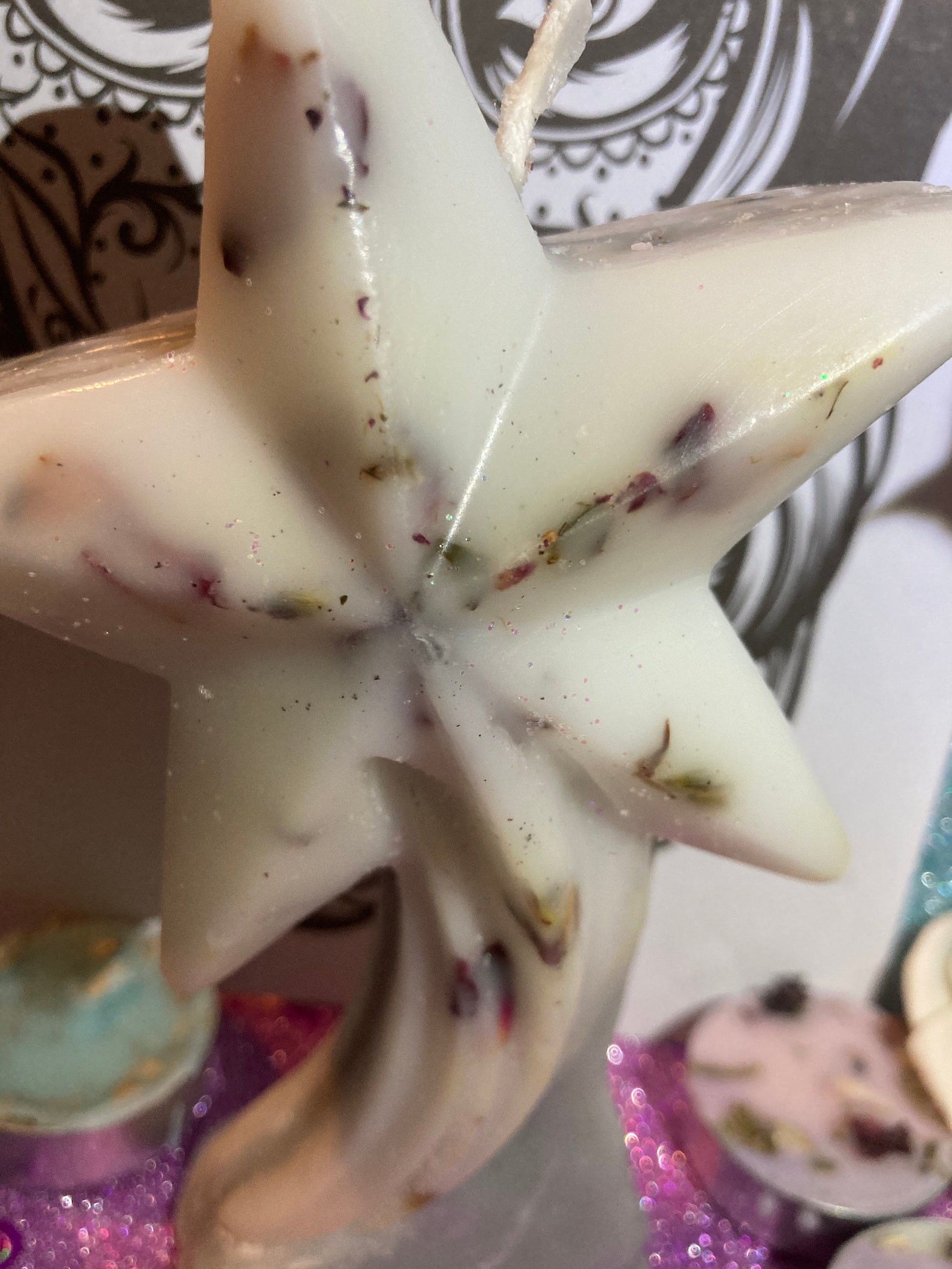 Herb and Crystal Shooting Star Candle Etsy