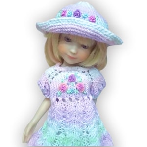 Clothes for Ruby Red Siblies Dress hat and pants for doll 13 inc, 30-33 cm, Effner Little Darling clothes, Paola Reina