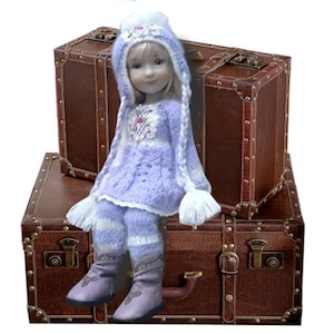 Ruby Red doll clothes. Doll 12-14 inc, 29-33 cm, Effner Little Darling, Mini Maru shoe, Paola Reina clothes, Wellie Wish America, Minouche