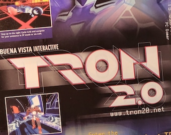 Tron 2.0 - Retro Video and PC Game Vintage Print Advert | 2002