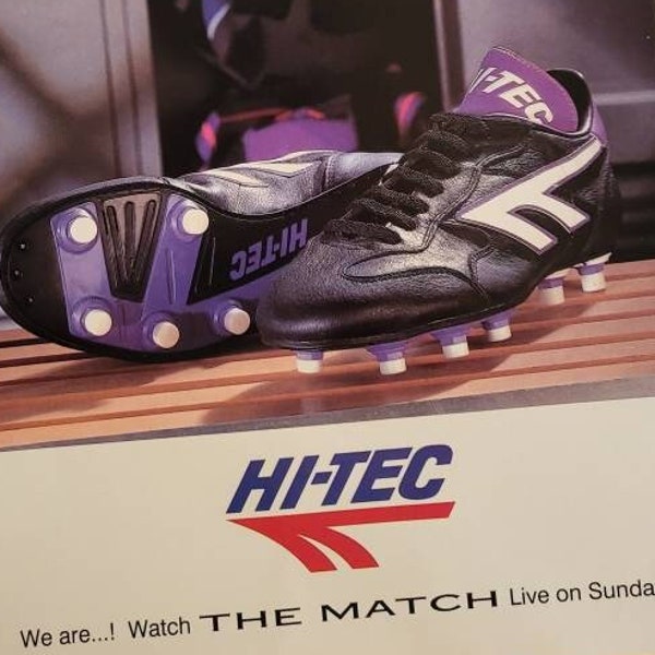Hi-Tec 90s Football Boots Retro Vintage Print Magazine Ad | 1992