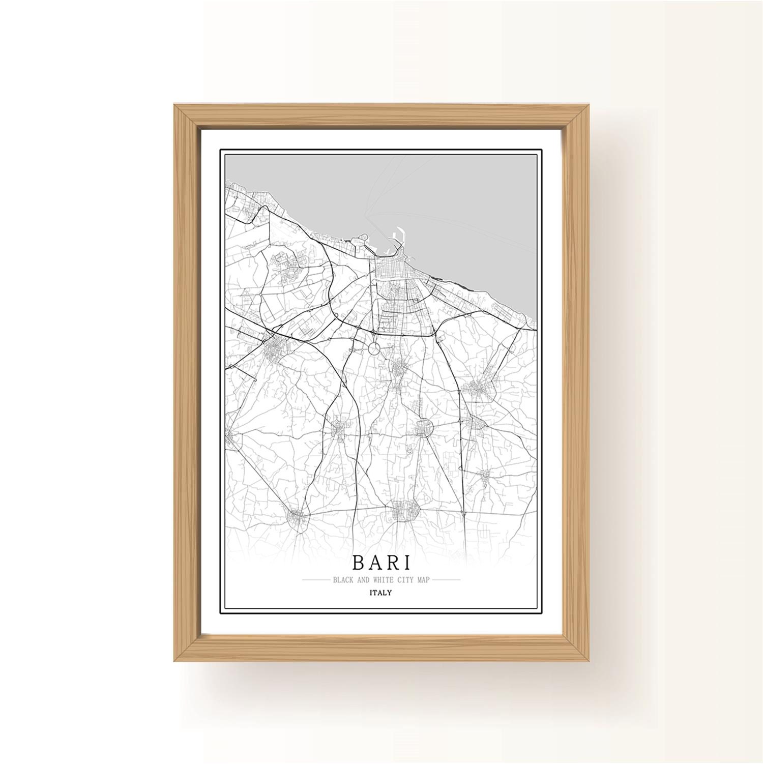 Bari Karte Poster Bari Karte Druck Individuelle Karte | Etsy
