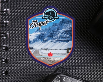 Jasper National Park Decal / 2.5" Sticker / Canadian Rockies  / Canada / Premium / Vinyl Sticker / UV Laminate / Travel / Car / Waterproof