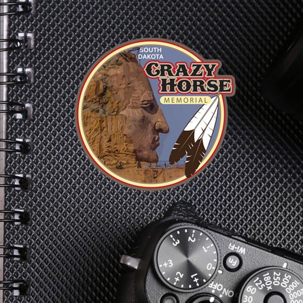 Crazy Horse Memorial Decal / 3.5" Sticker / South Dakota / Native American / Premium / Vinyl / UV Laminate / Travel / Car / Waterproof