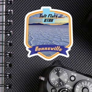 Bonneville Salt Flats Decal / 2.5" Sticker / Great Salt Lake / Utah / Premium / Vinyl Sticker / UV Laminate / Travel / Car / Waterproof