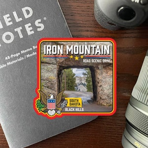 Iron Mountain Road Decal / 3.5&quot; Sticker / South Dakota / Scenic Drive / Presidents / Premium / UV Matte Laminate / Travel / Car / Waterproof