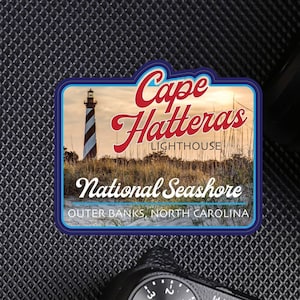 Cape Hatteras National Seashore Decal / 3.5&quot; Sticker / Lighthouse / Outer Banks / North Carolina / Premium / Travel / Car / Waterproof