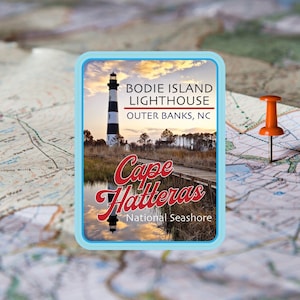 Cape Hatteras National Seashore Decal / 2.5&quot; Sticker / Bodie Lighthouse / Outer Banks / North Carolina / Premium / Travel / Car / Waterproof