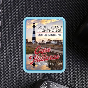 Cape Hatteras National Seashore Decal / 3.5&quot; Sticker / Bodie Lighthouse / Outer Banks / North Carolina / Premium / Travel / Car / Waterproof