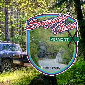 Stowe Vermont Decal / 2 1/2" Sticker / Pass / Smuggler's Notch / Mountain / Premium / Vinyl / UV Laminate / Travel / Car / Waterproof