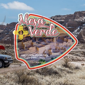 Mesa Verde National Park Decal / 3.5" Sticker / Cliff Dwelling / Colorado / Premium / Vinyl / Matte Laminate / Travel / Car / Waterproof