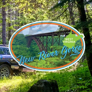 New River Gorge National Park Decal / 2.5&quot; Sticker / West Virginia / Appalachian / Premium / Vinyl / UV Laminate / Travel / Car / Waterproof