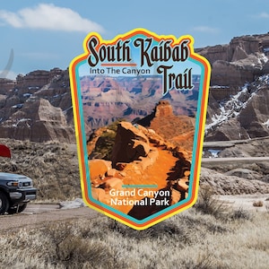 South Kaibab Trail Decal / 3.5" Sticker / Grand Canyon / Arizona / Naiotnal / Premium/ Vinyl/ UVMatte Laminate / Travel / Car / Waterproof