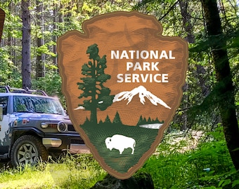 National Park Service Decal / 2.5&quot; Sticker / Arrowhead / National / Park / Premium / Vinyl / UV Laminate / Travel / Car / Waterproof