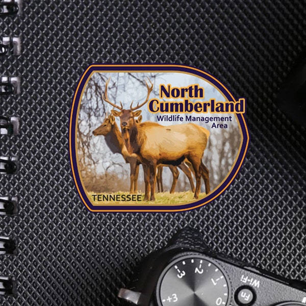 North Cumberland WMA Decal / 2 1/2" Sticker / Tennessee / Elk / Hatfield Knob / Premium/ Vinyl / UV Laminate / Travel / Car / Waterproof